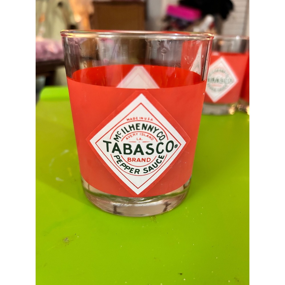 Tabasco Brand Pepper Sauce Shot Glasses Set of 3 Red Logo Chili Pepper Shooters